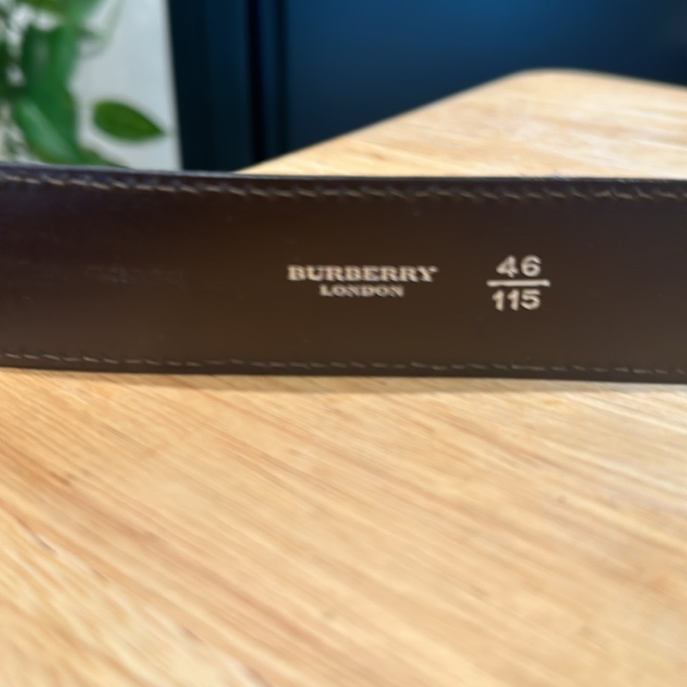 Burberry Men’s Dark Brown Leather Belt - Picture 5 of 6